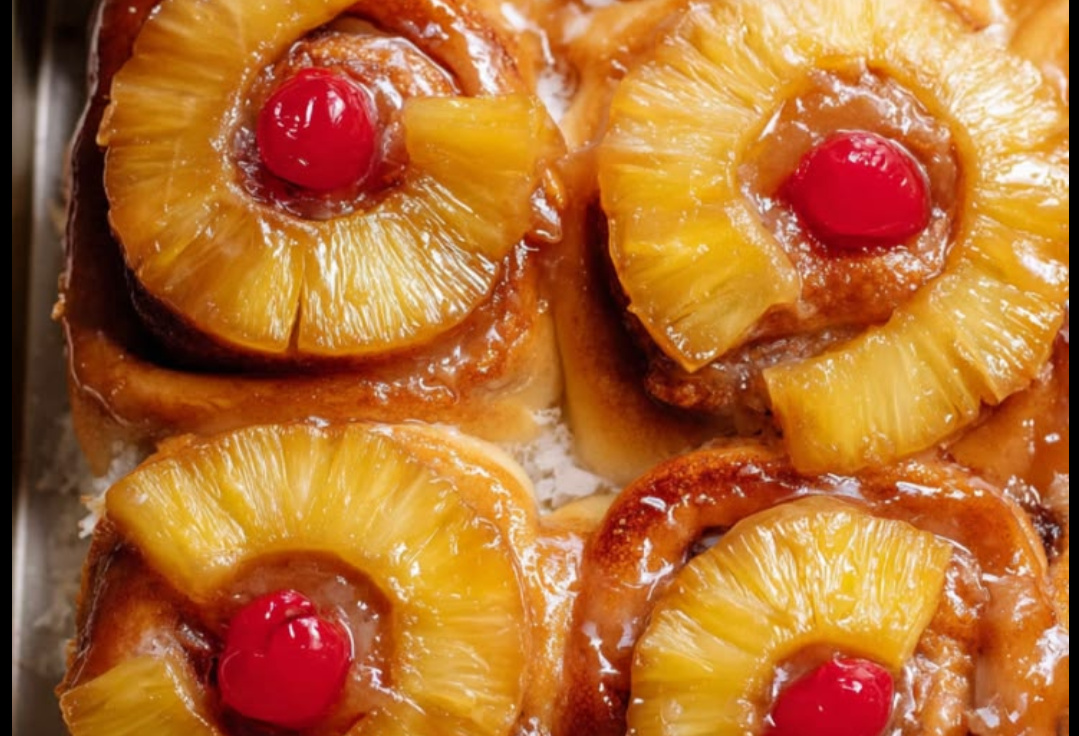 Pineapple Upside Cinnamon Roll